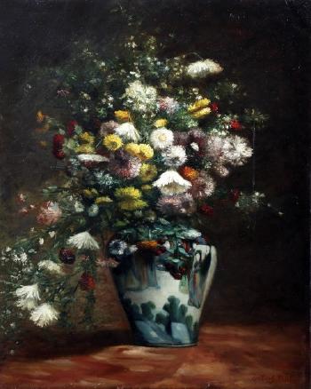Vase de fleurs by 
																	Albert Dubois-Pillet