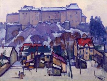 Ville sous la neige by 
																	Vasily Georgievich Gabda