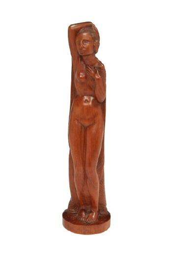 Femme dénudée, un châle finement ouvragé sur les épaules by 
																	Ernesto Canto da Maya
