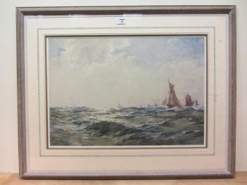The Herring Fleet at Sea by 
																			Frank Saltfleet