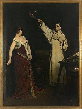 La tentation de Saint Thomas d'Aquin by 
																	Francois Edouard Zier