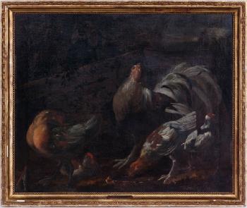 Coq et poules by 
																	Cornelia de Ryck