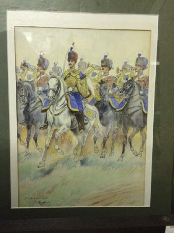 8ème régiment de Hussard en manoeuvre by 
																	Jules Rouffet
