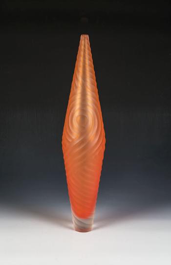 Vasenobjekt 'Orange Furrow' by 
																	Benjamin and Kathy Elliott Edols