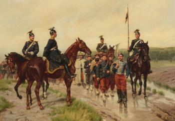 Scena di guerra Franco Prussiana by 
																	Emil Johann Hunten