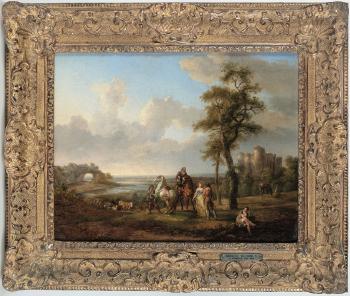 Paesaggio con cavalieri by 
																	Abraham Bruiningh van Worrell
