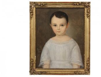 Portrait of a Young Boy in his Christening Gown by 
																			 Legenvre