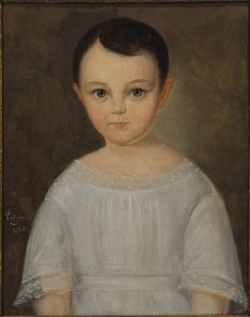 Portrait of a Young Boy in his Christening Gown by 
																			 Legenvre