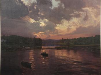 The Storm Breaks (Cape Neddick River) by 
																			Ronal Parlin
