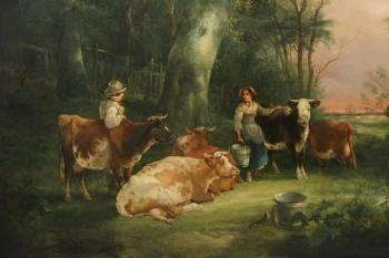 Milking Time by 
																			Charles Shayer