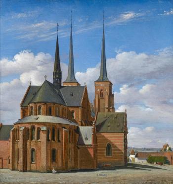 Cathedral in Roskilde by 
																			Christian Olavius Zeuthen