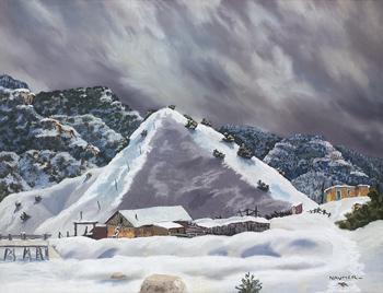 Cañoncito and Mesa in Winter by 
																	Helmuth Naumer