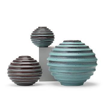 A Set of Three Vases by 
																			Evald Dahlskog
