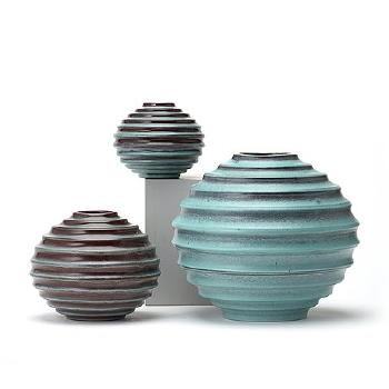 A Set of Three Vases by 
																			Evald Dahlskog