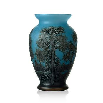 An Art Nouveau Vase by 
																			 Reijmyre Glasbruk