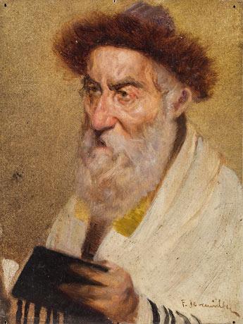 Portrait of a Rabbi by 
																	Franz Obermuller