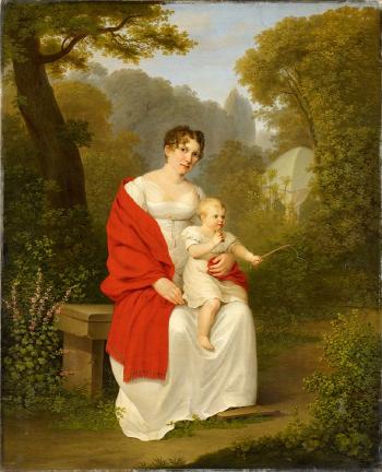 Bildnis der Friedericke Frick mit Sohn by 
																	Frederic Fregevize