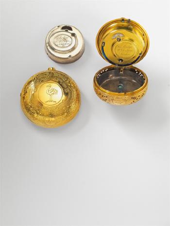 A George II Two Case Openface Pocketwatch with Verge Escapement and Repetition by 
																			 Mudge & Dutton