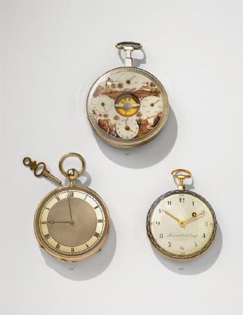 An Openface Pocketwatch with Verge Escapement by 
																			 Morican & Degrange