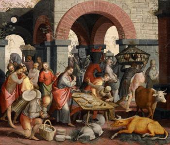 Christ Driving the Merchants from the Temple by 
																	Pieter Aertsen