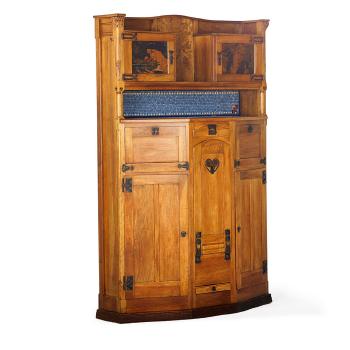 Fine Art Nouveau Cabinet by 
																			Henri Rapin