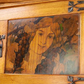 Fine Art Nouveau Cabinet by 
																			Henri Rapin