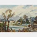 Melting Snow - Near Sherbrooke., Que. by 
																			Hal Ross Perrigard