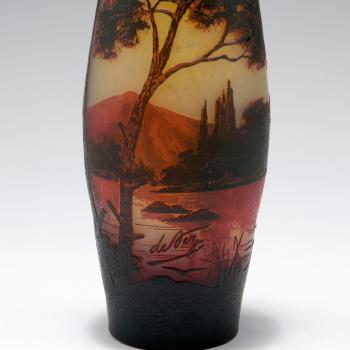 Vase with mountain lake by 
																			Camille Tutre de Varreux