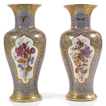 Pair of vases Renard by 
																	 Sevres