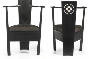 Pair of armchairs by 
																	Mackay Hugh Baillie Scott