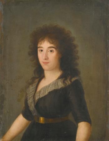 Portrait of The Second Condesa De Castroterreño, Half-length by 
																	Agustin Esteve