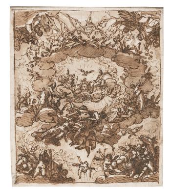 Design for A Ceiling: The Assumption of The Virgin by 
																	Giovanni Antonio Fumiani