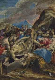 The Entombment of Christ by 
																	 El Greco