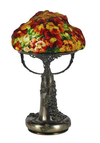 An Azalea lamp by 
																			 Pairpoint Glass