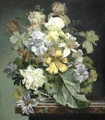 Still life with Hollyhocks, Still life with Lilies and Frilly Irises by 
																			Bennett Oates