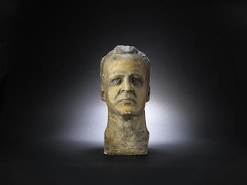 Head of Salah Taher sculpture by 
																	Gamal El-Seguini