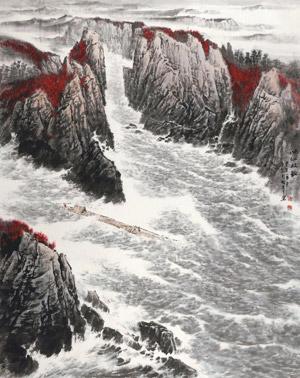 Mountain and River by 
																	 Zhou Guojun