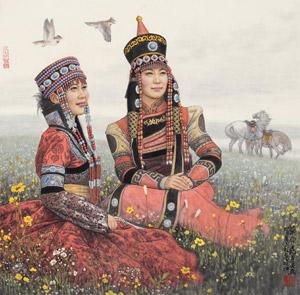 Girls by 
																	 Ouyang Xiaolin