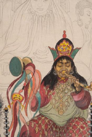 Étude pour Lama magicien à Phari Jong by 
																			Lea Lafugie