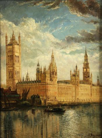 Houses of Parliament by 
																			Albert Munghard