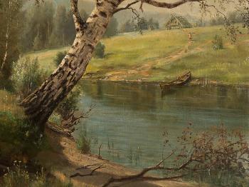 Birches at The River by 
																			Ivan Veltz