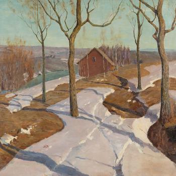Early Spring Landscape (Last Snow) by 
																			Vilhelms Purvitis