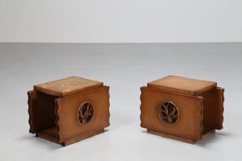 Pair of stools by 
																			Eugenio Montuori