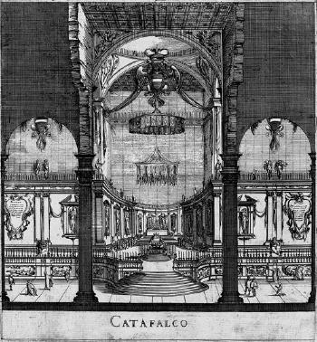 Catafalco - Der Katafalk für den Sarg des Kaisers Ferdinand II by 
																	Alphonso Parigi