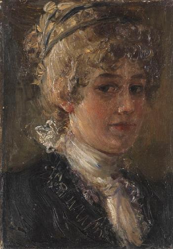 Porträt einer jungen Dame by 
																	Wilhelm Carl Rauber