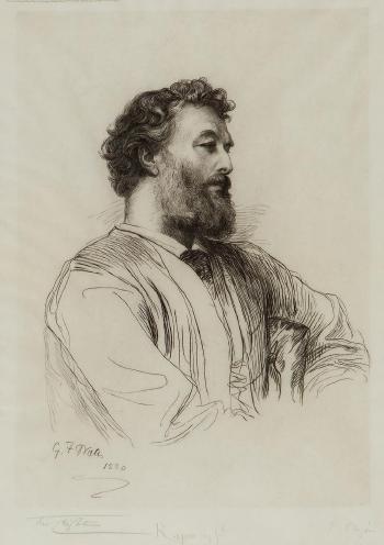 Portrait of Frederic Lord Leighton by 
																	Paul Adolphe Rajon