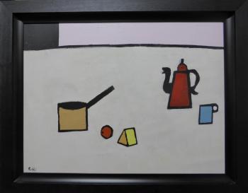 Red coffee pot by 
																	Colin Ruffell