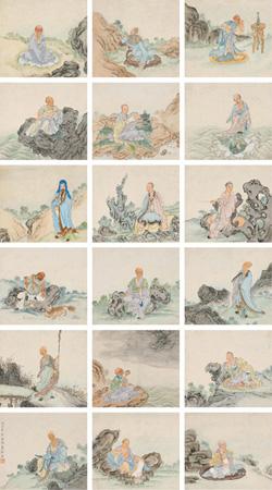 Eighteen Arhats by 
																	 Zhou Xi
