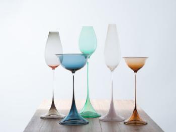 Ensemble de cinq verres 'Tulpan' by 
																	Nils Landberg