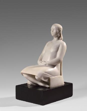 Femme assise - hommage à Guillaume Apollinaire by 
																	Rene Iche